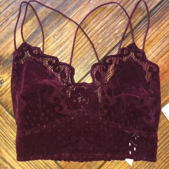 Free people Madonna Bralette color: wine - Picture 3 of 6